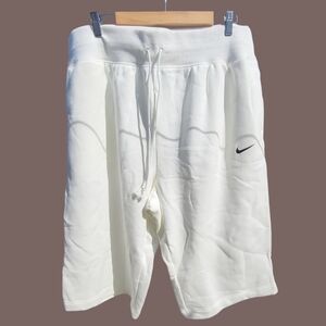 NWT Nike Plus Size Women's Athletic White Fleece Cropped Wide Leg Sweats 3X